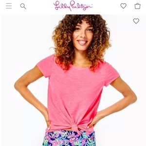 Lilly PulitzerEtta scoop neck top in coral
